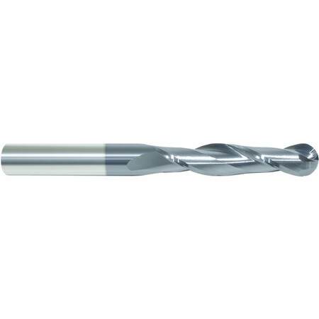 Single End Mill, Ball Nose Center Cutting Long Length, Series 5952T, 532 Cutter Dia, 3 Overall L